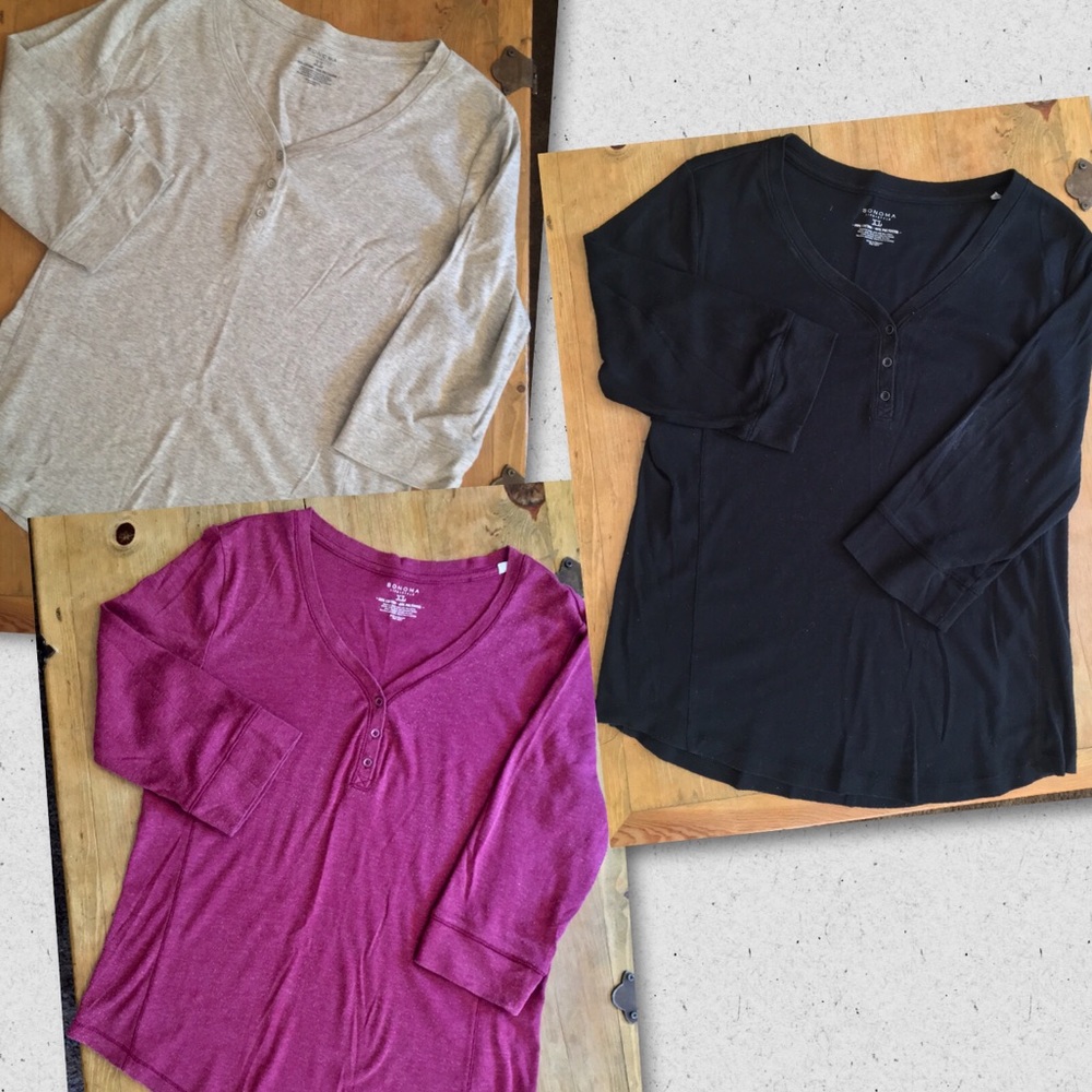 SONOMA ¾ SLEEVE HENLEY